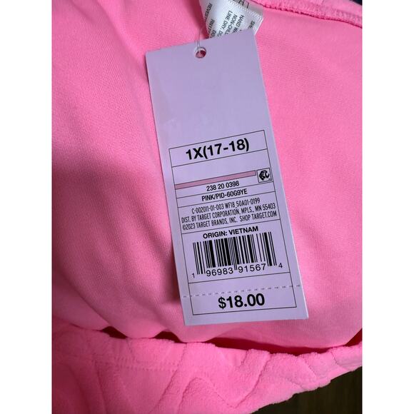 NWT Wild Fable Pink Textured swim bottom and wrap skirt 1X/2X - Picture 7 of 8